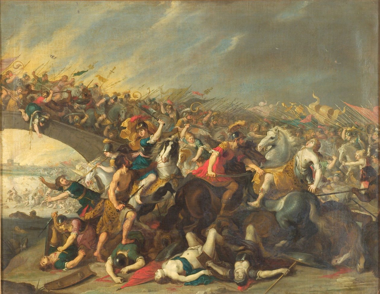 Kjemp med amasoner av Hans I Jordaens