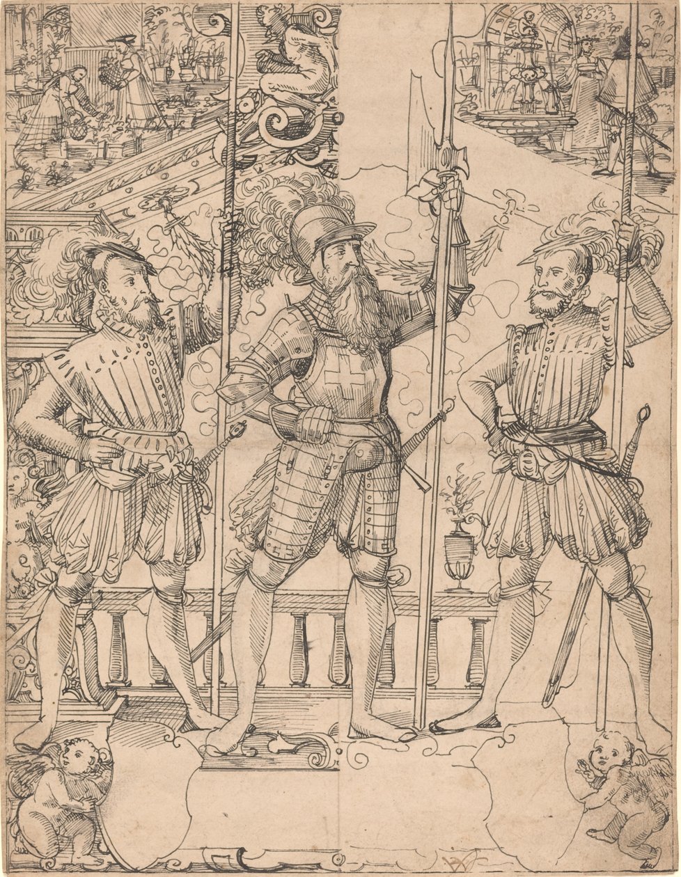 Halberdier og To Pikemen av Hans Jakob Plepp