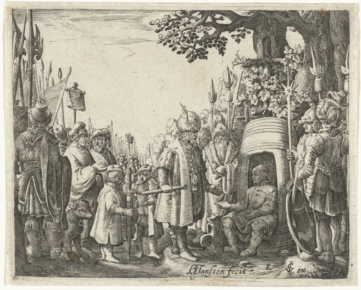 Alexander den store og Diogenes av Hans Janssen