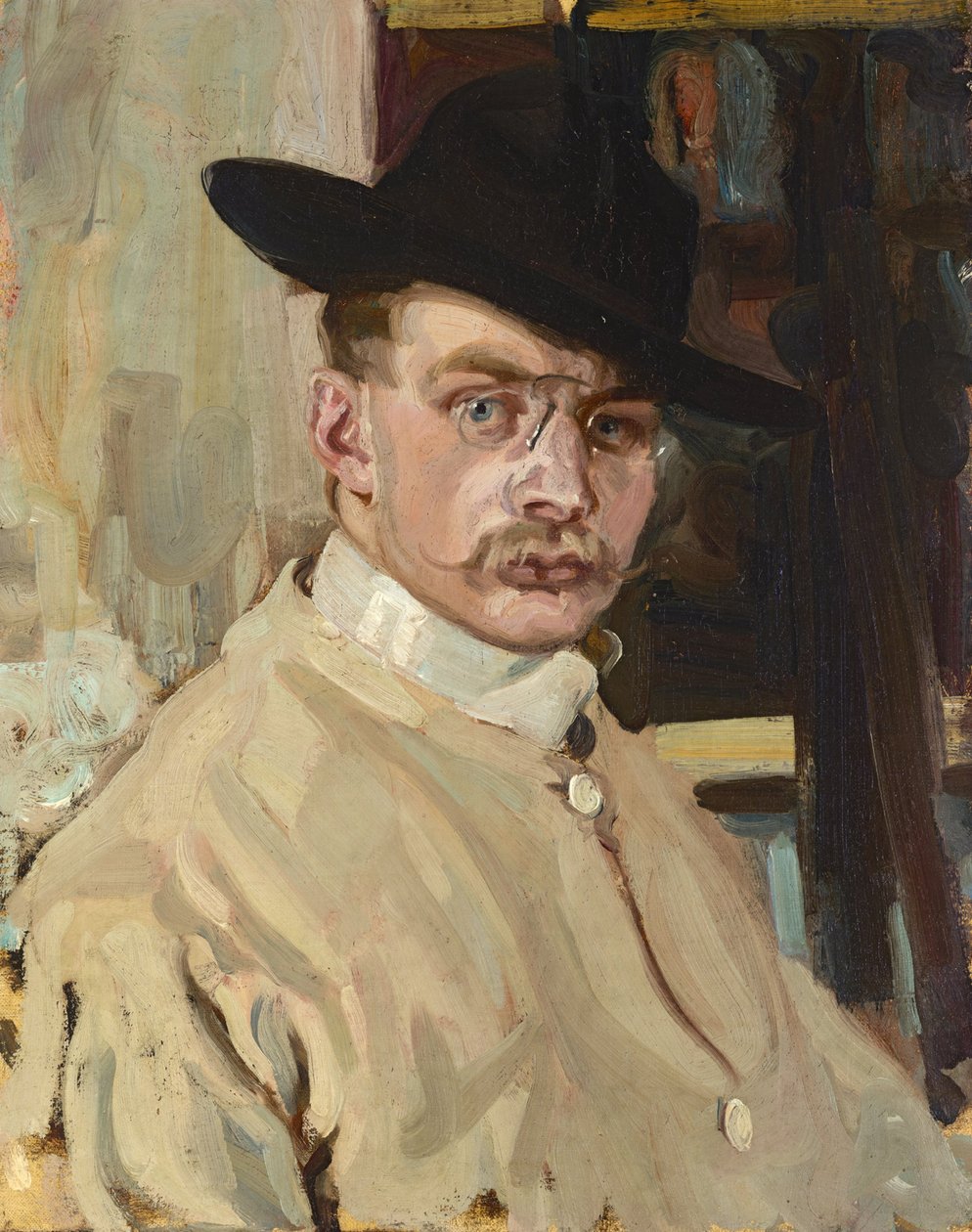 selvportrett av Hans Lesker
