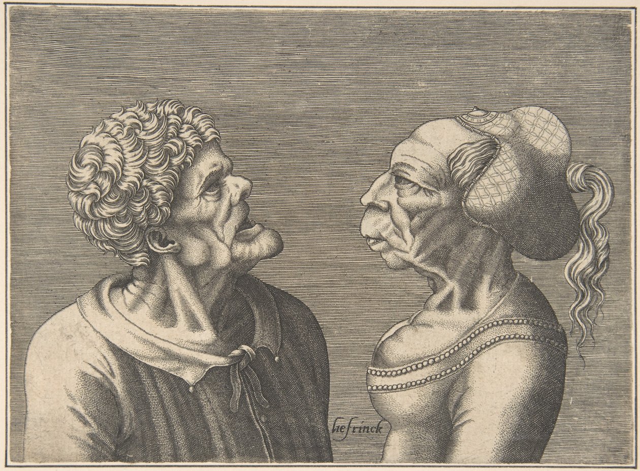 To groteske hoder, 1538-73. av Hans Liefrinck