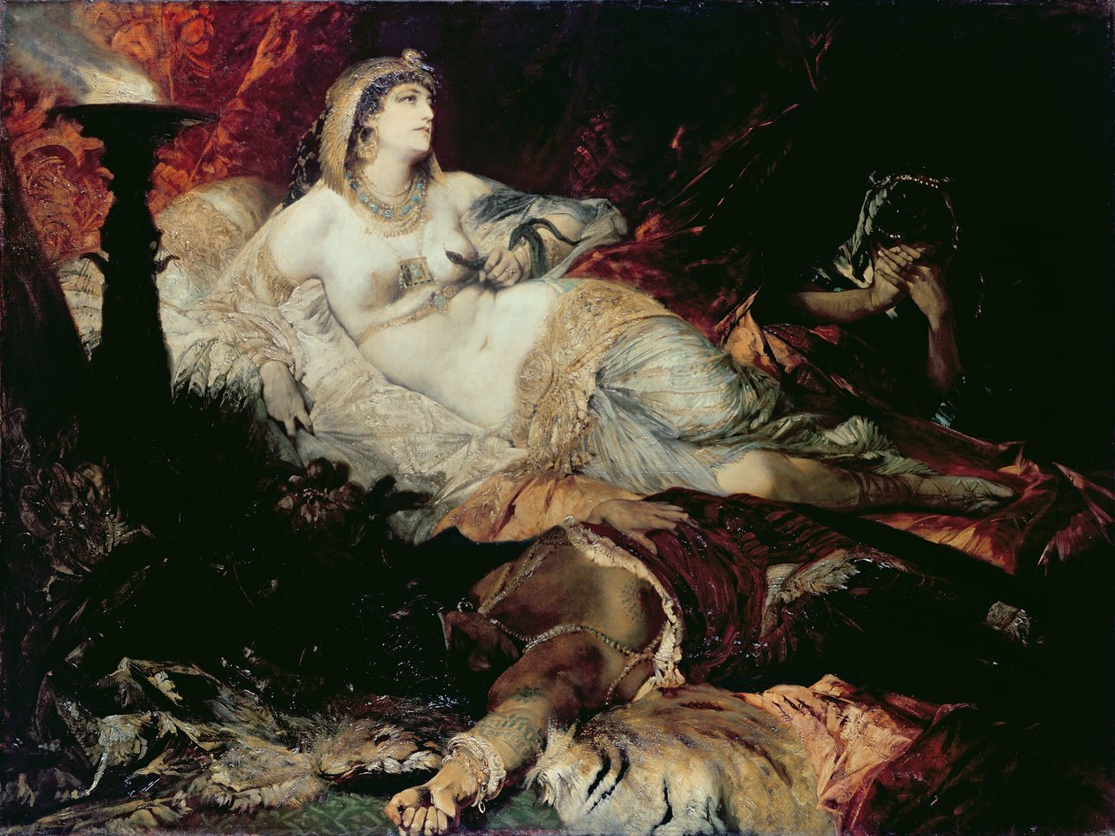 Death of Cleopatra (olje på lerret) av Hans Makart