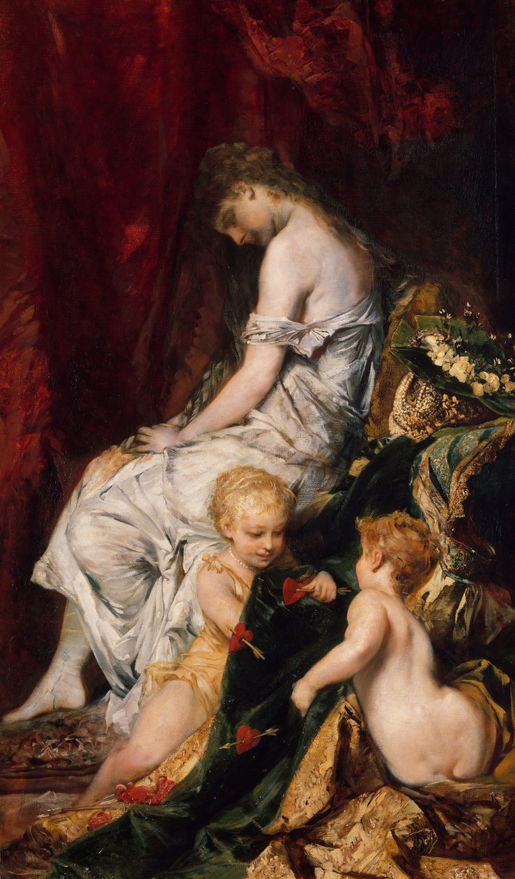 Drømmen etter ballen. av Hans Makart