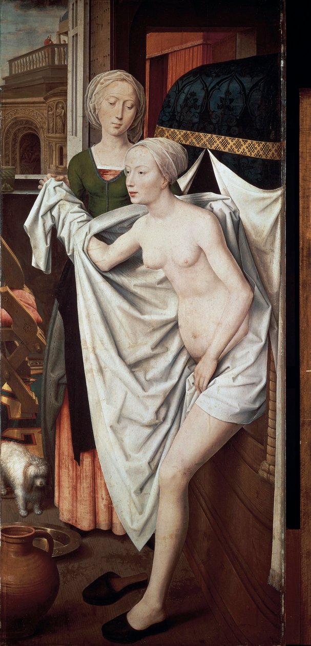 Batseba ved badet hennes, ca. 1485 (maleri) av Hans Memling
