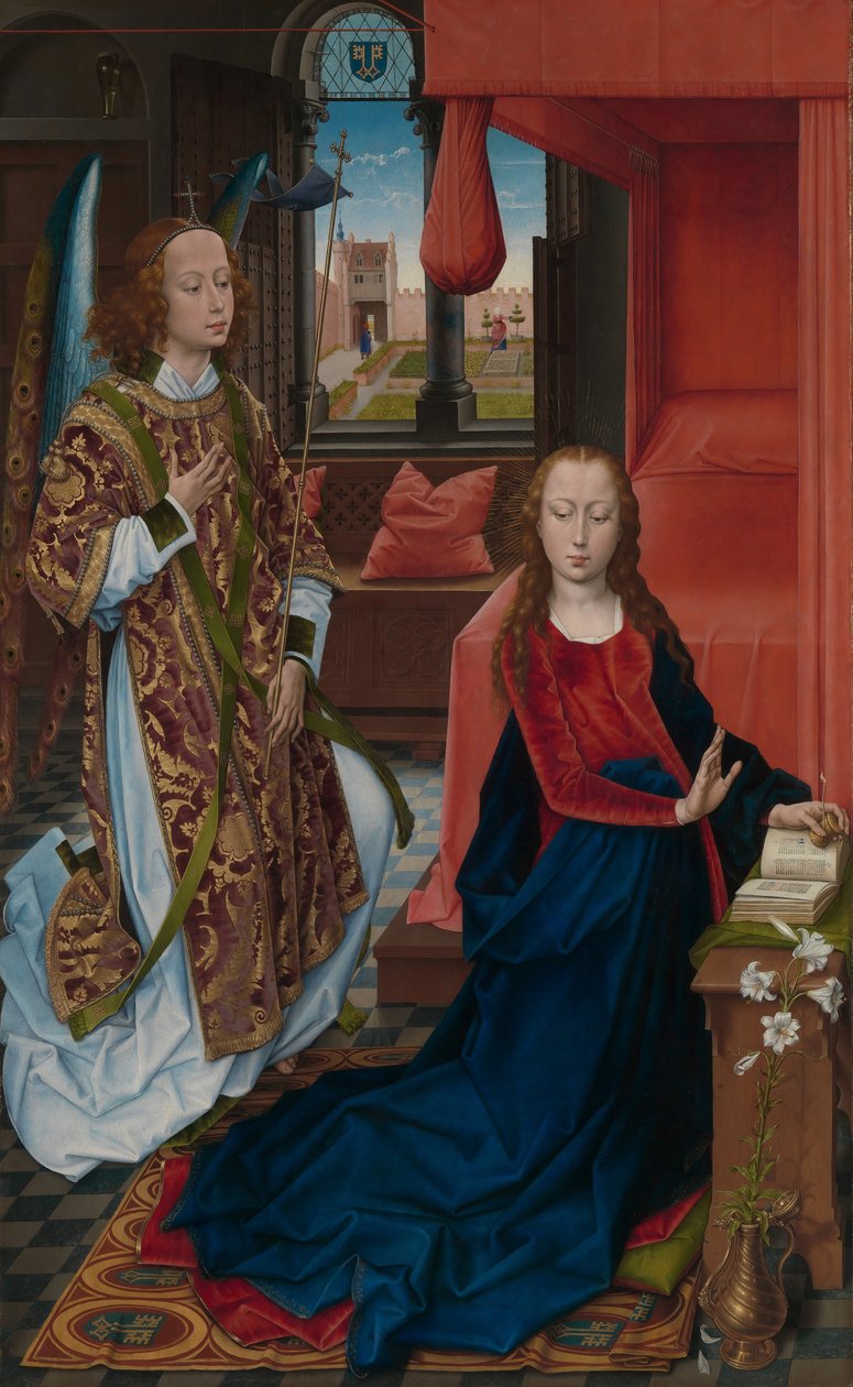 Bebudelsen, ca. 1465-70. av Hans Memling