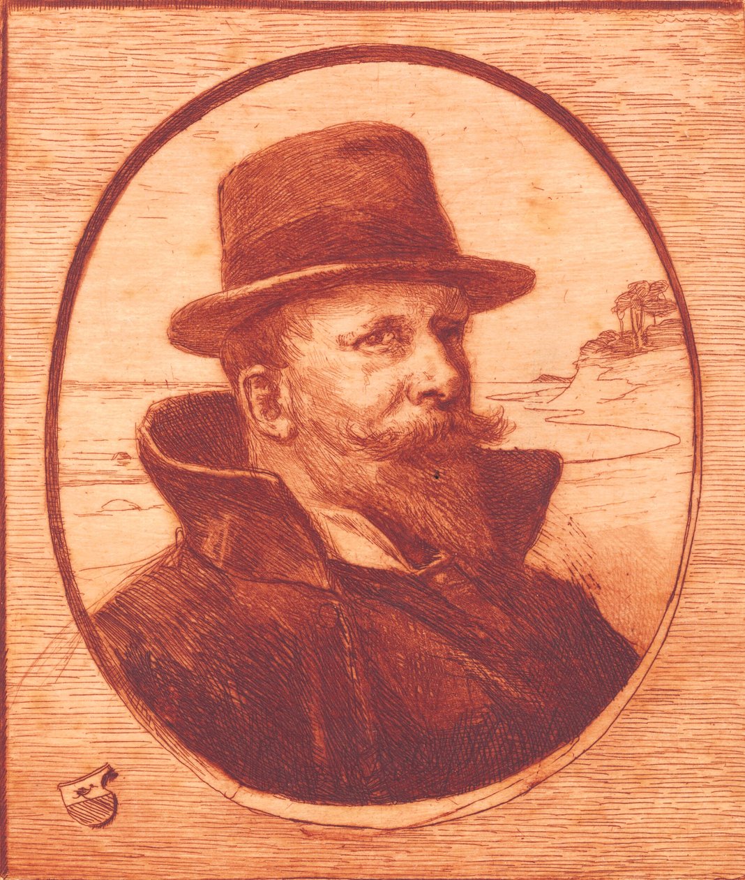 "Selvportrett" av Hans Nikolaj Hansen