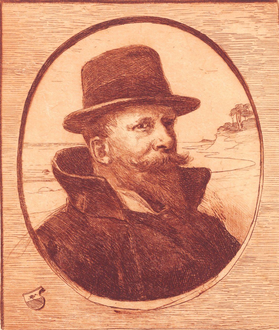 Selvportrett av Hans Nikolaj Hansen