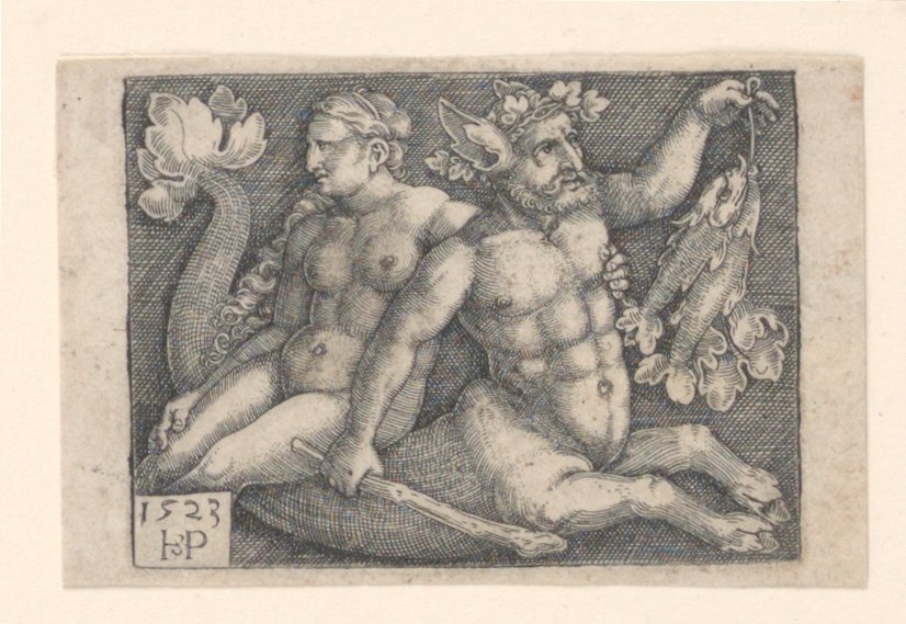 En triton og en nymfe av Hans Sebald Beham