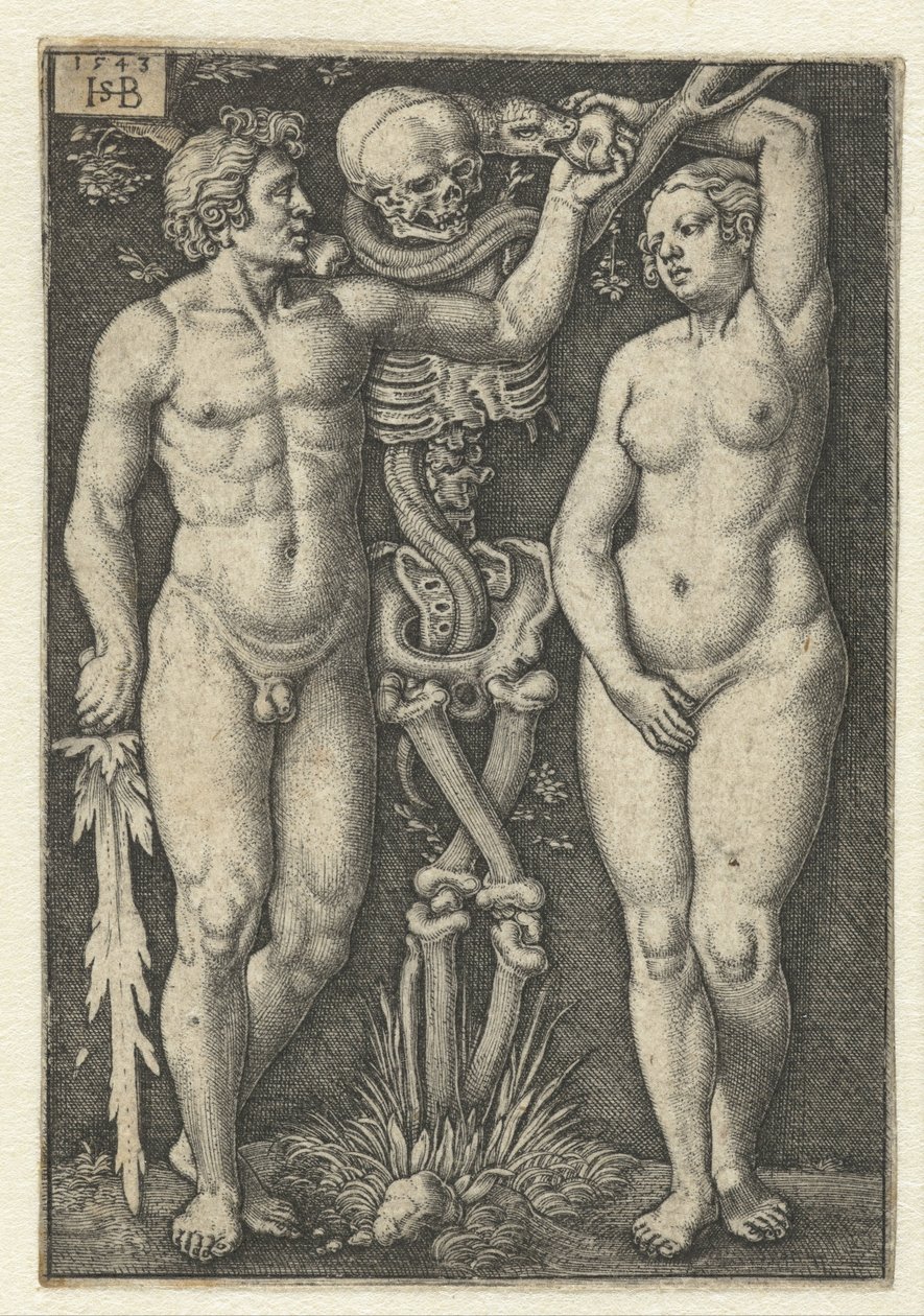 Adam og Eva og døden av Hans Sebald Beham