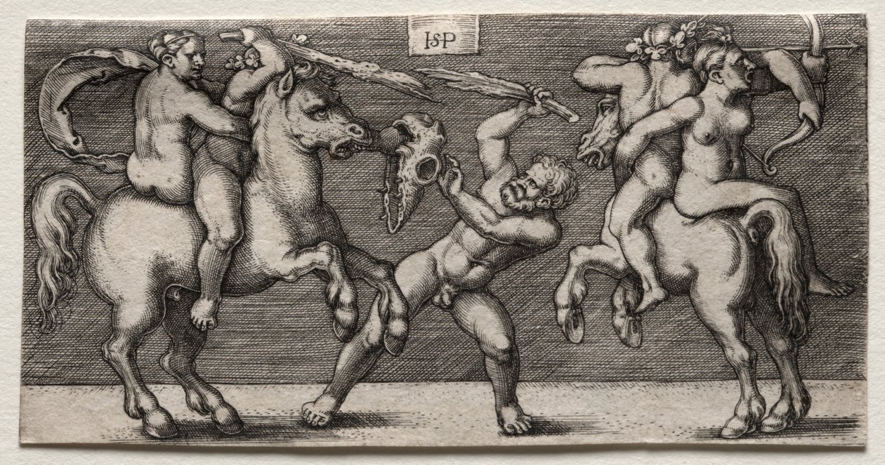 Tre menns kamp, 1546-1547. av Hans Sebald Beham