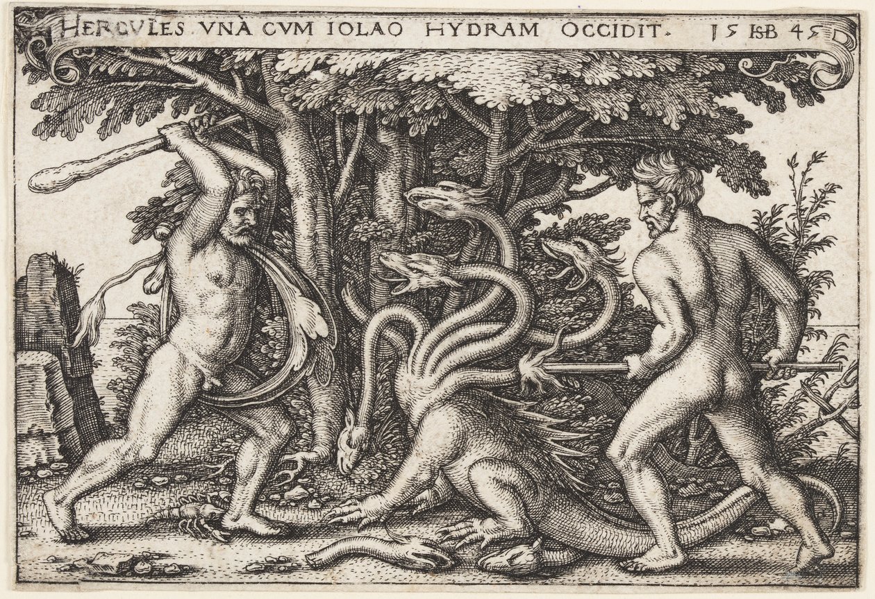 Hercules dreper Hydraen av Hans Sebald Beham