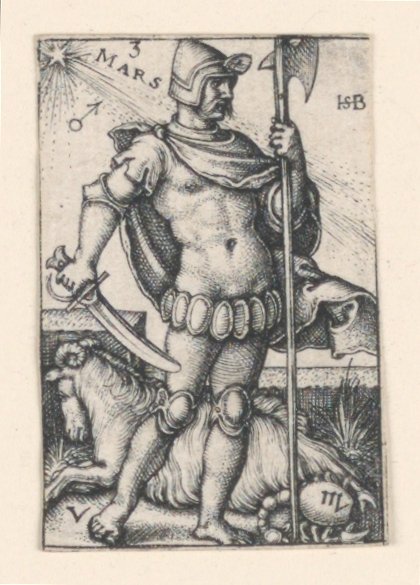 Mars, fra The Seven Planets av Hans Sebald Beham