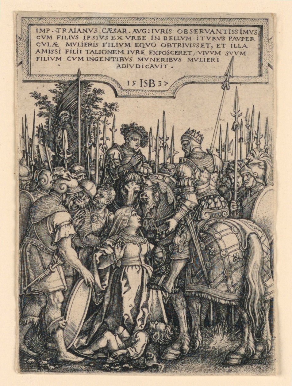 Rettferdigheten til Trajan av Hans Sebald Beham