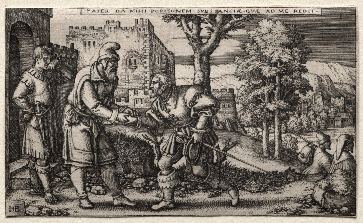 Den fortapte sønn. av Hans Sebald Beham