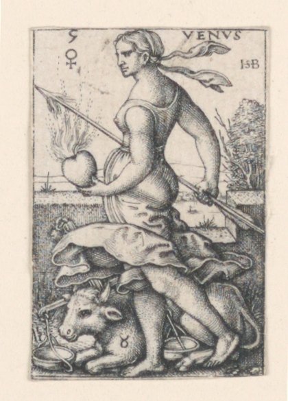 Venus, fra De syv planetene av Hans Sebald Beham