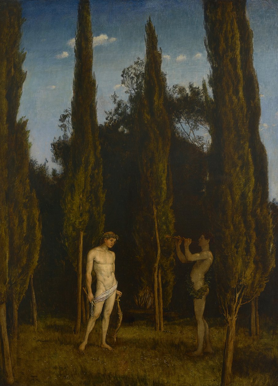 Apollo og Marsyas, av Hans Thoma