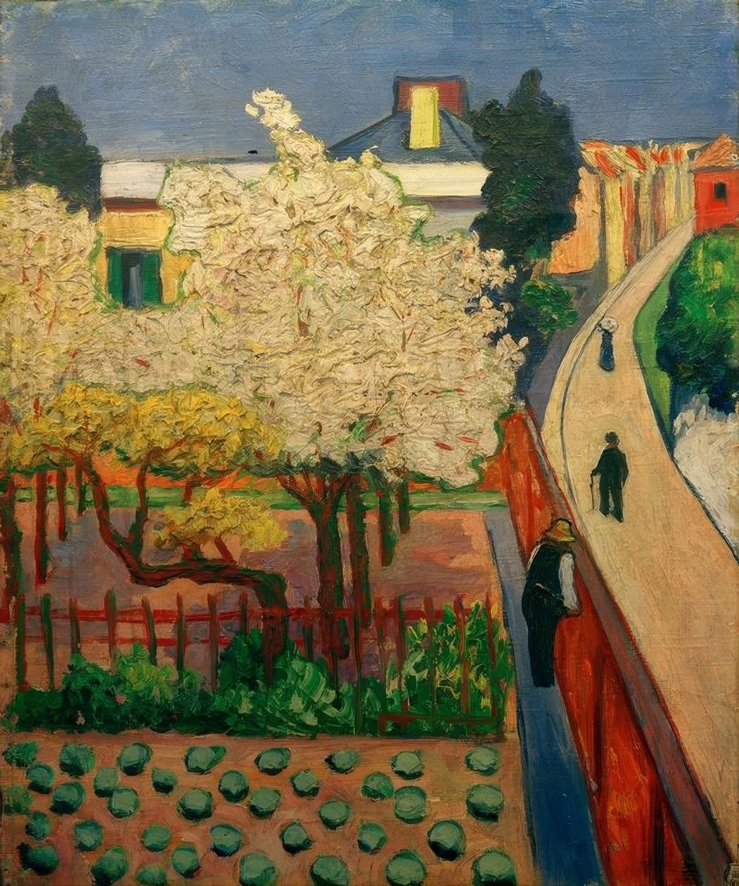Blomstrende frukttrær (Endenich) av Hans Thuar