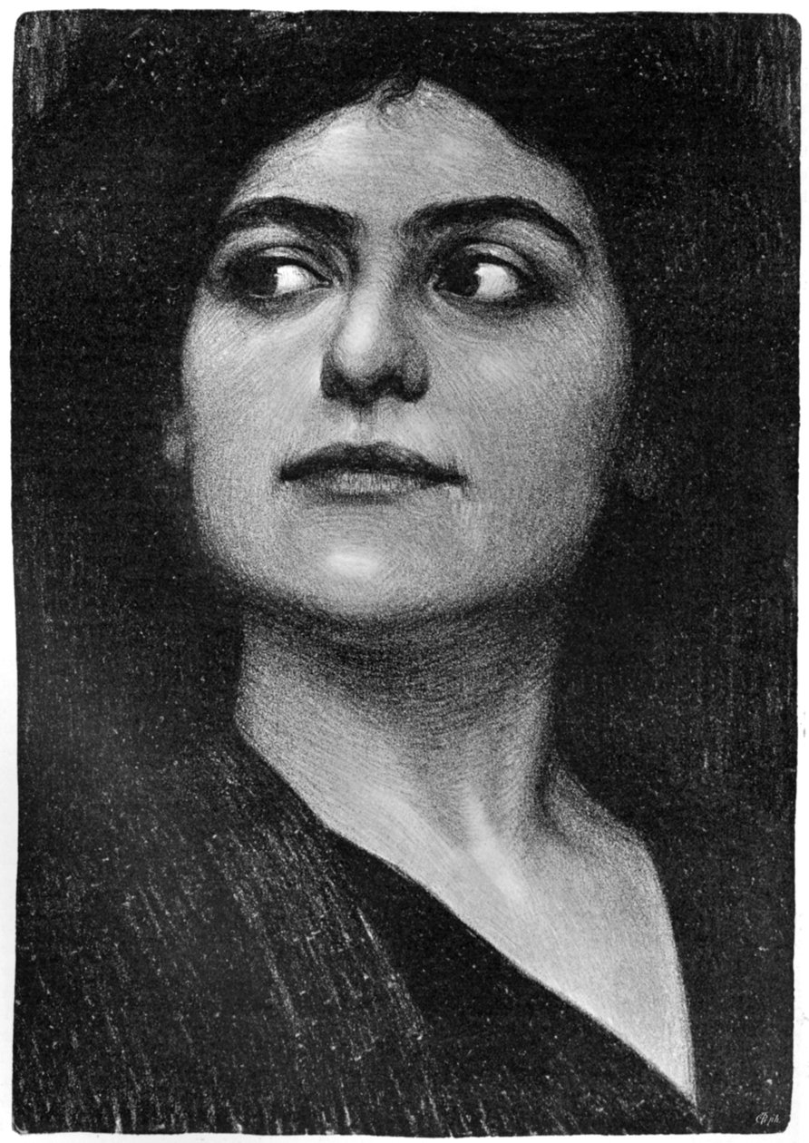 Studie av en kvinnes hode, 1899. av Hans Unger