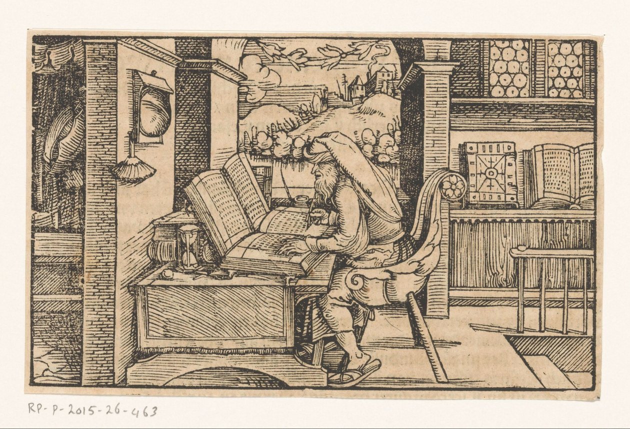 Cicero i studiet sitt av Hans Weiditz (II) (attributed to)