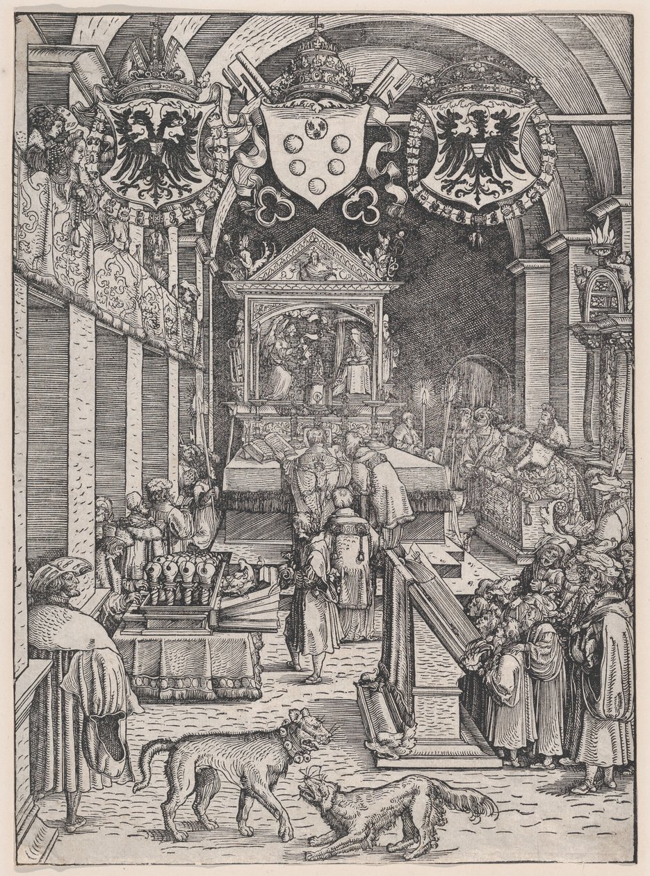 Maximilian I Hørselsmesse, ca. 1515. av Hans Weiditz