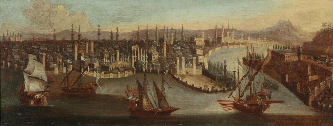 Utsikt over Konstantinopel. av Hans de Jode