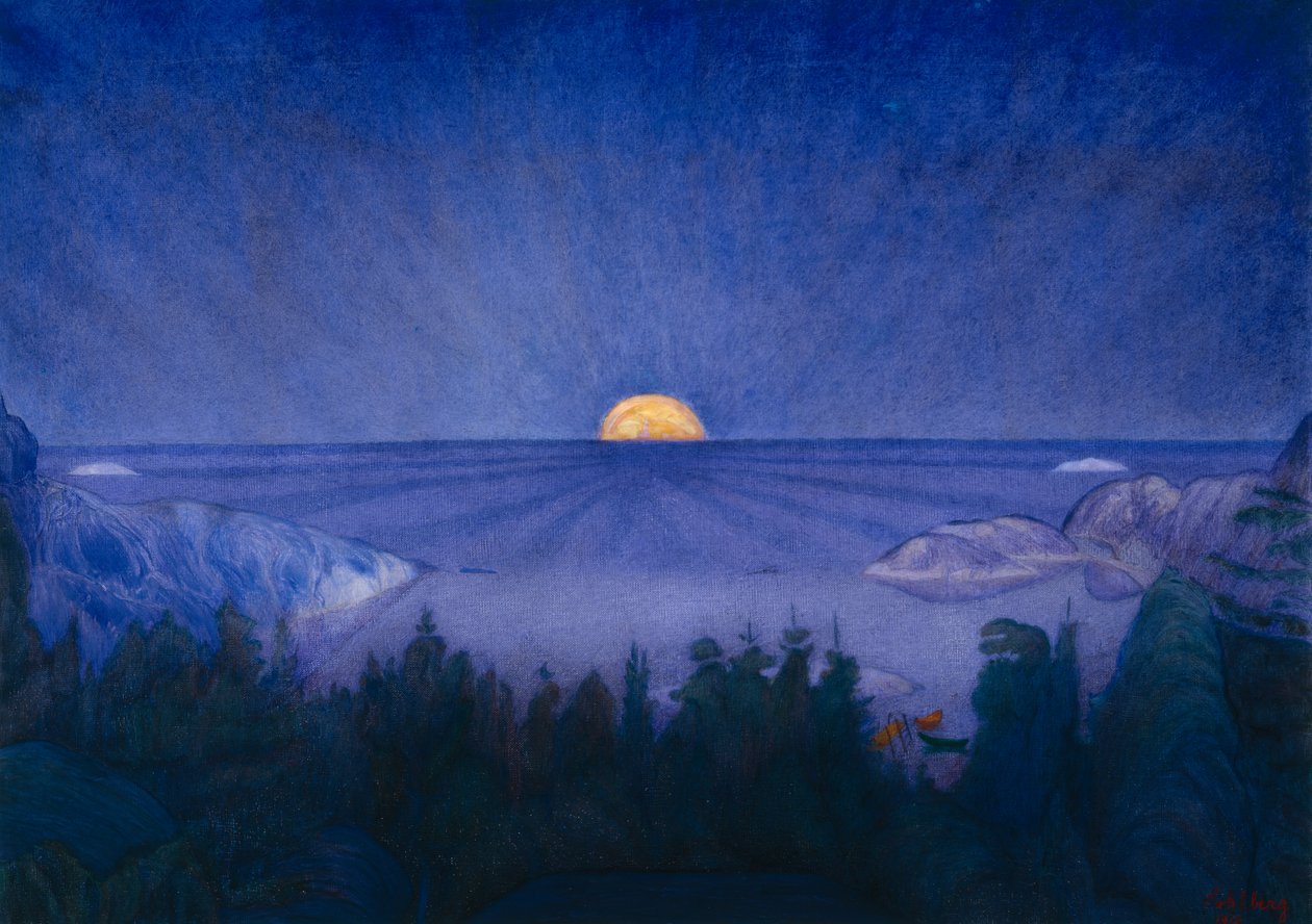 Måneoppgang av Harald Oscar Sohlberg
