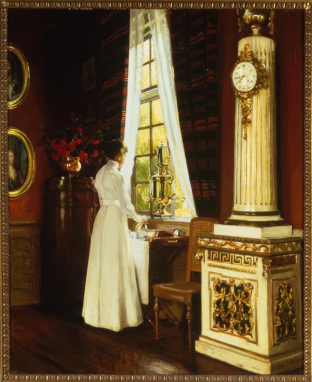 H.Slott-Möller, Morgenkaffe / maleri, 1914 av Harald Slott Moller