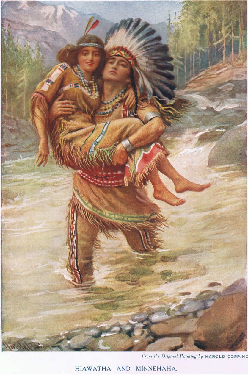 Hiawatha og Minnehaha av Harold Copping