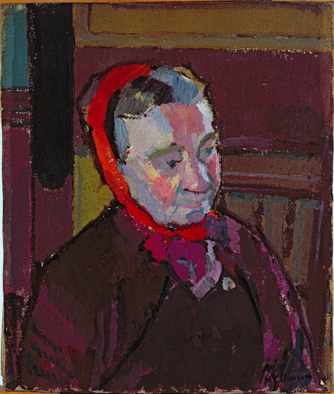 Portrett av fru Mounter av Harold Gilman