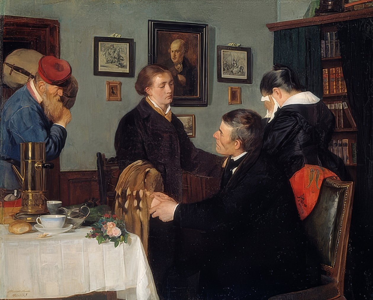 Tar permisjon. 1878 av Harriet Backer