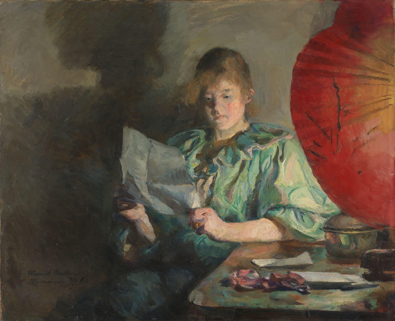Kveld, interiør av Harriet Backer