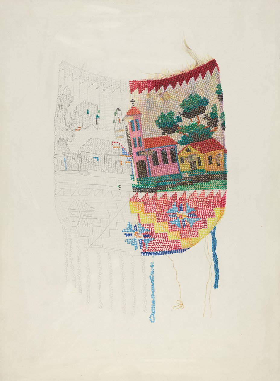 Beadwork on Purse (teknisk demonstrasjon) av Harriette Gale