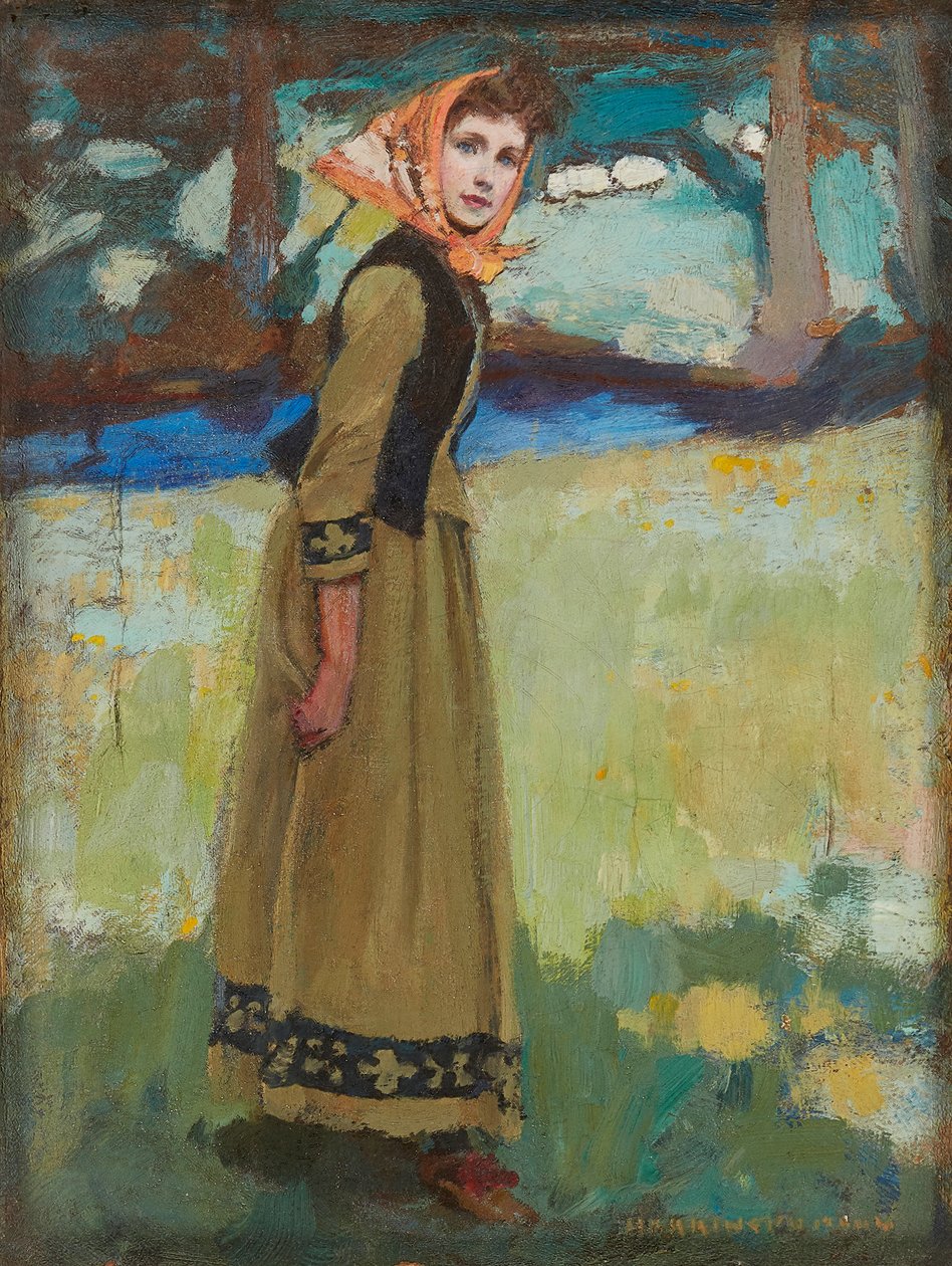 Home from the Fields (olje på lerret) av Harrington Mann
