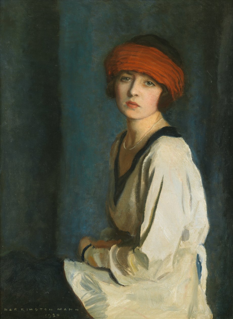 Den røde hatten, 1920 av Harrington Mann