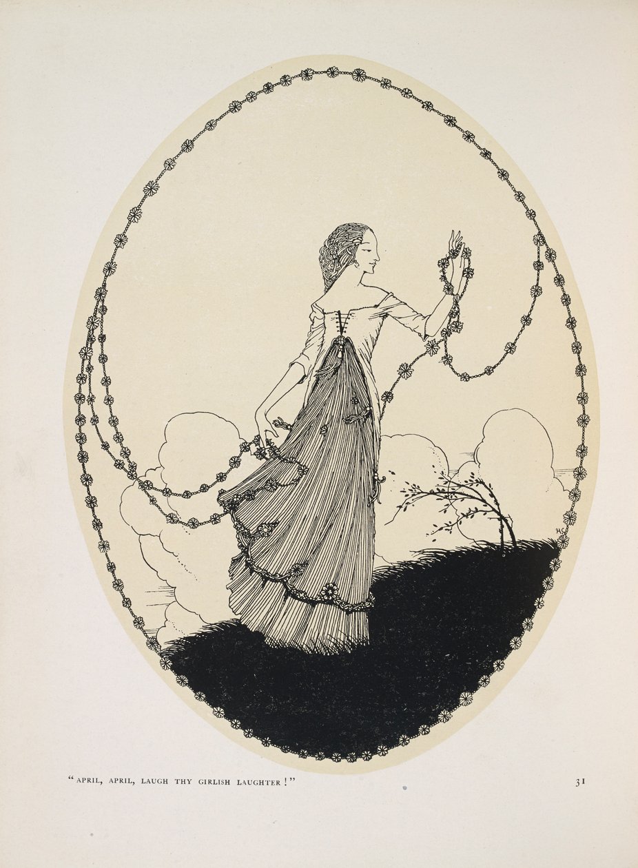 April. "April, april, le din jentelatter!" av Harry Clarke