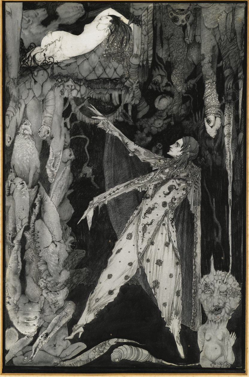 Illustrasjon til Goethes Faust, 1924-1925 av Harry Clarke