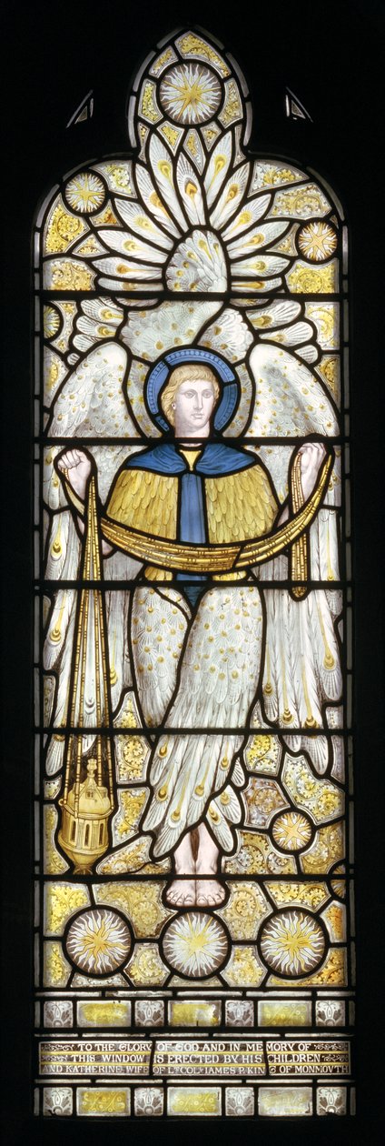 Engel med røkelseskar, 1872-73 (farget glass) av Harry Ellis Wooldridge