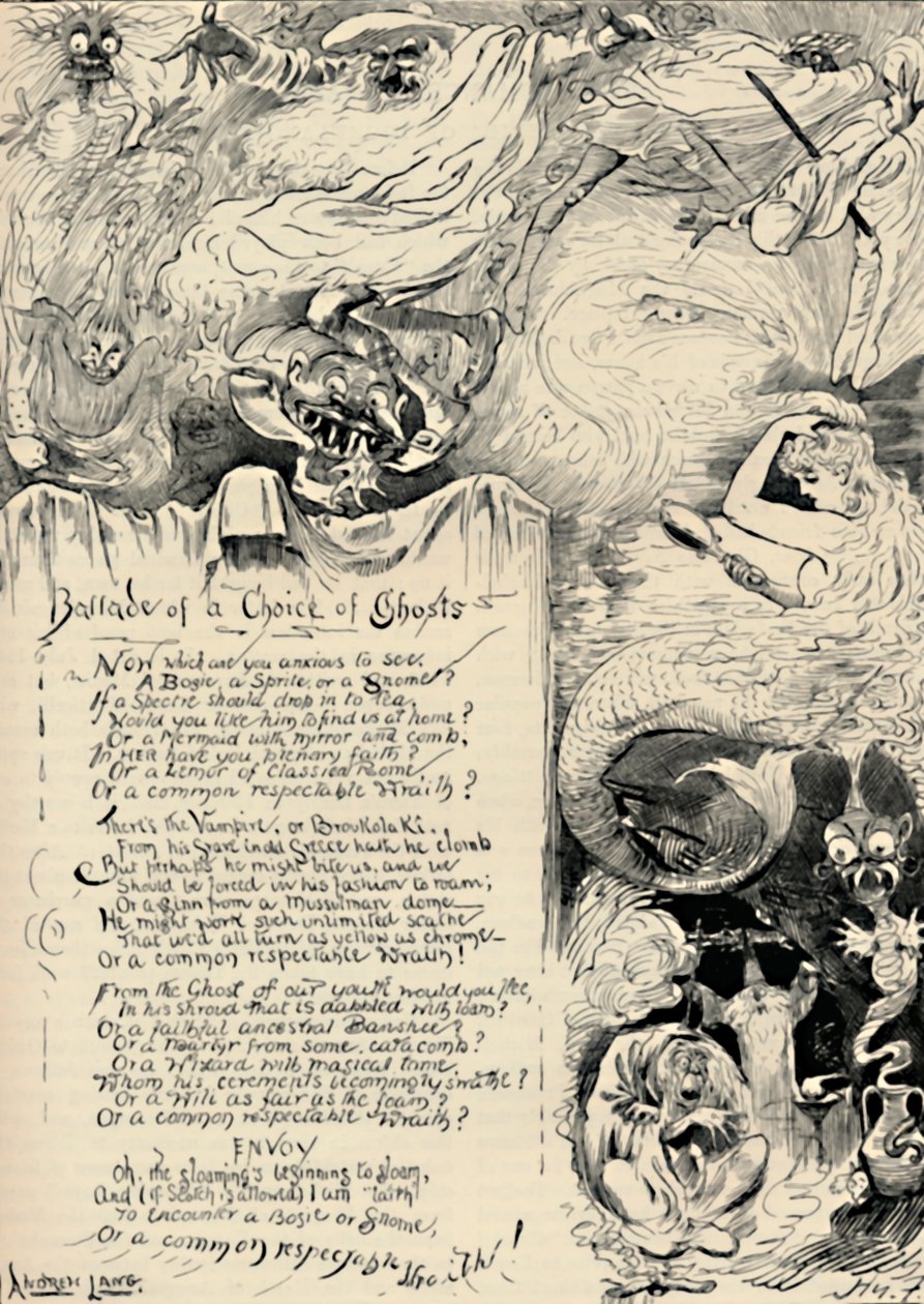 Ballade av et utvalg spøkelser, 1886 av Harry Furniss