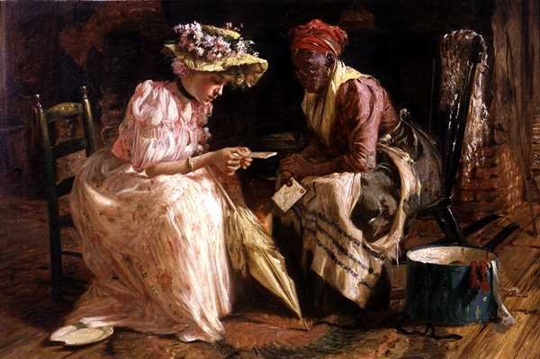 The Letter (olje på lerret) av Harry Herman Roseland