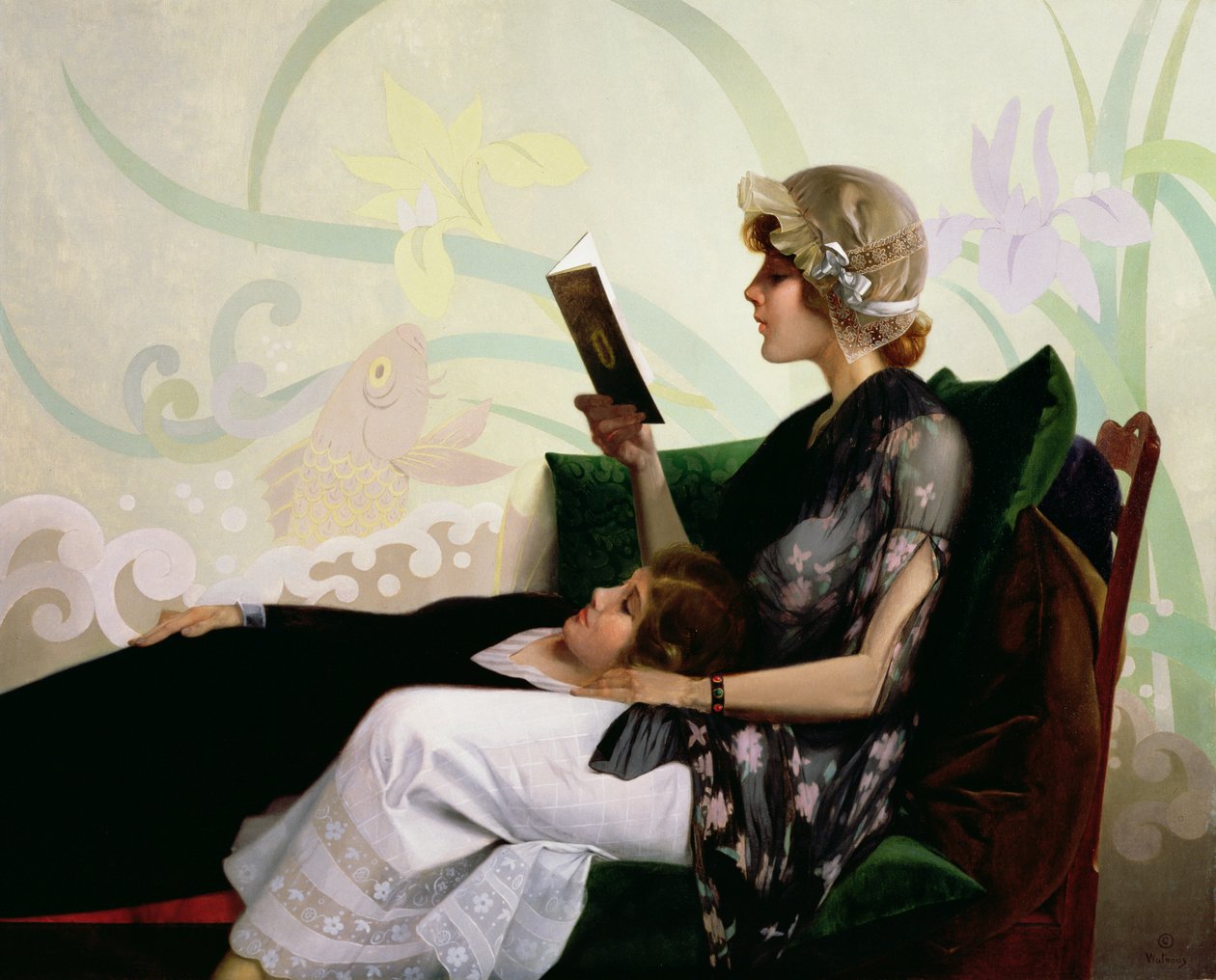 Bare et par jenter, 1915 av Harry Wilson Watrous