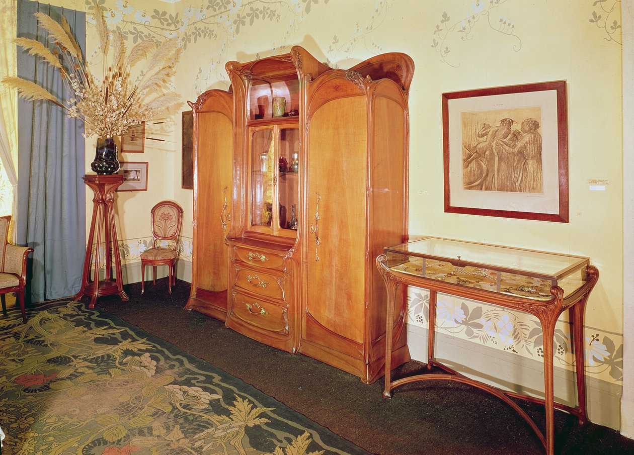 Soverom i jugendstil, ca. 1900 av Hector Guimard