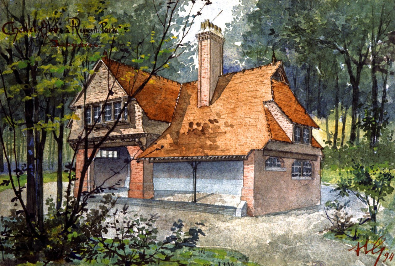 Hytteprosjekt i Regent's Park av Hector Guimard