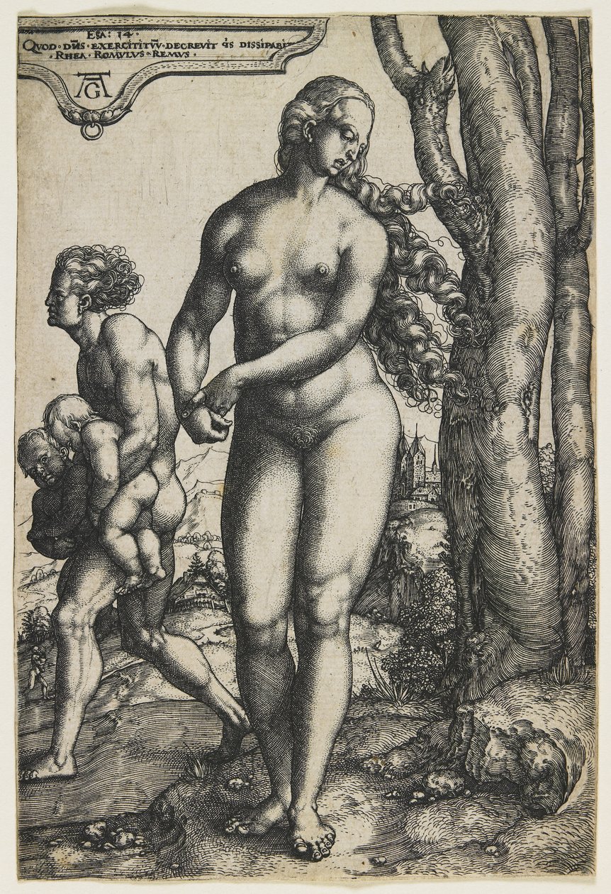 Rhea Sylvia (Romulus og Remus), ca. 1530 av Heinrich Aldegrever