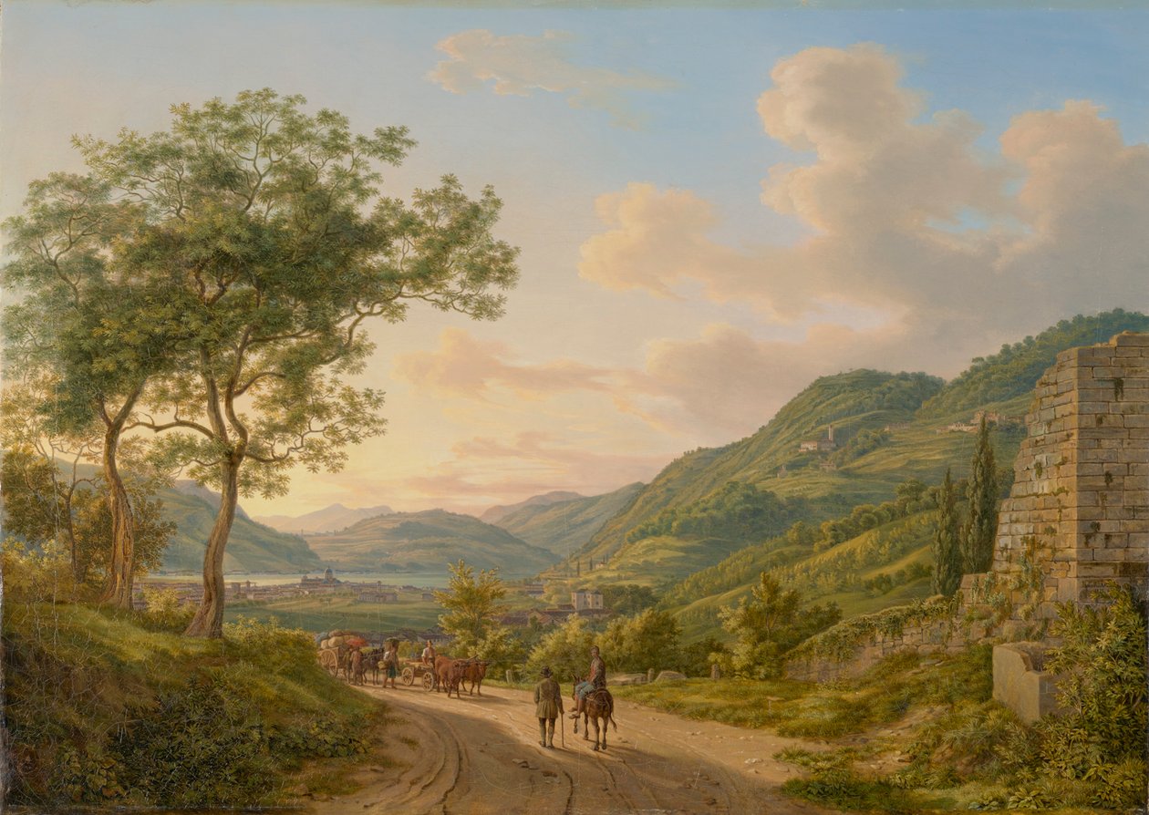 Et område på Lago di Como av Heinrich Adam