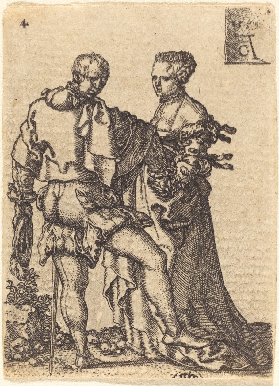 Dansende par av Heinrich Aldegrever