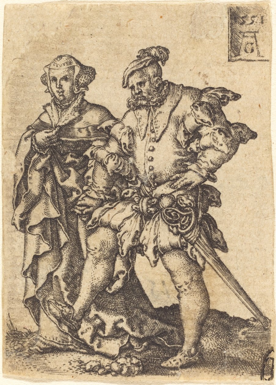Dansepar, 1551. av Heinrich Aldegrever