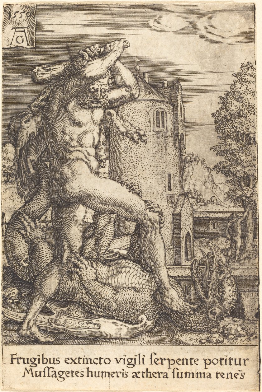 Hercules dreper dragen av Heinrich Aldegrever