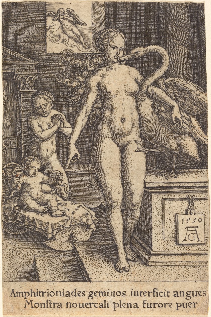 Herkules som barn, 1550. av Heinrich Aldegrever