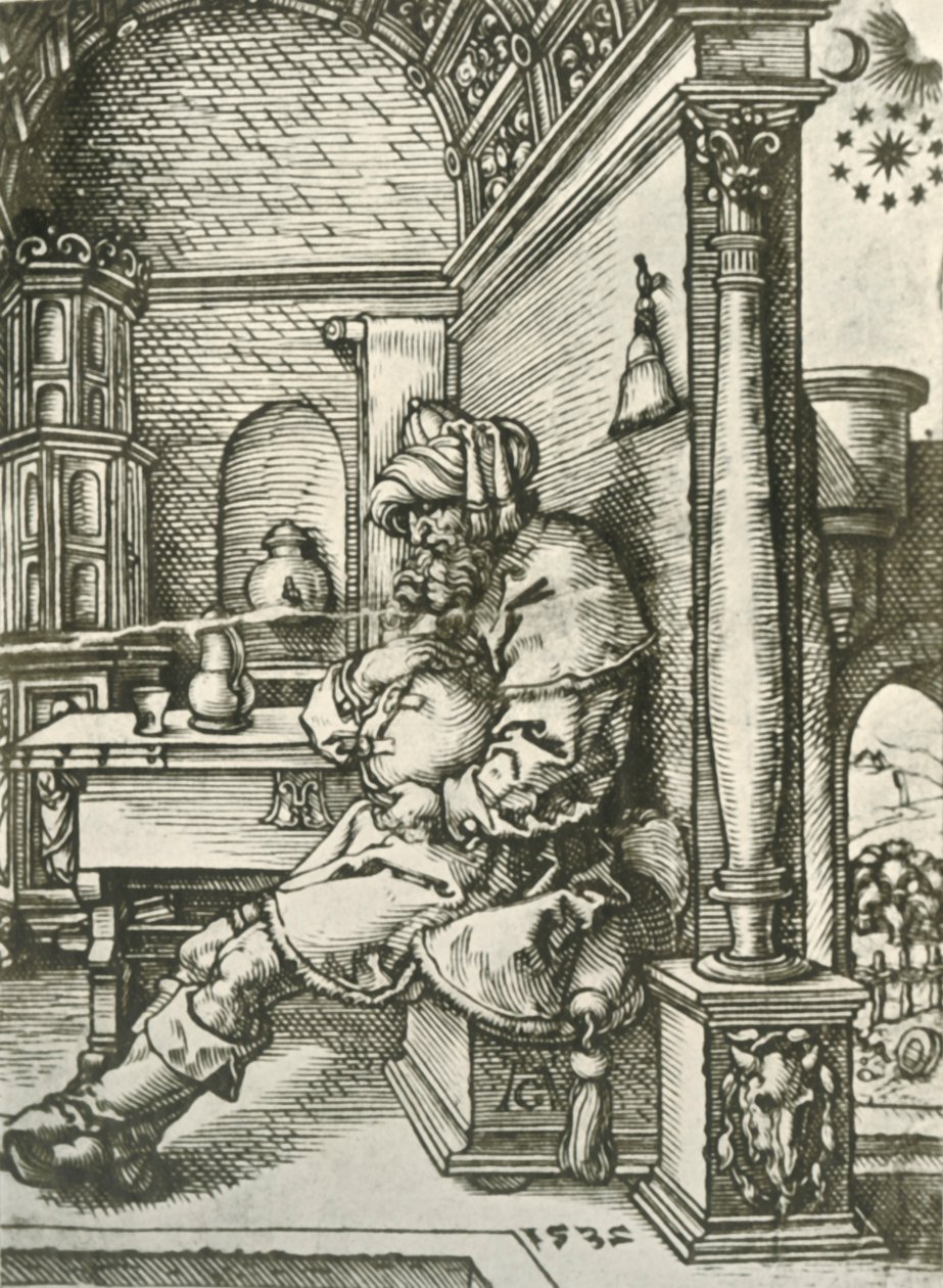 Jacob mediterer på Josephs drømmer, 1532, 1908. av Heinrich Aldegrever
