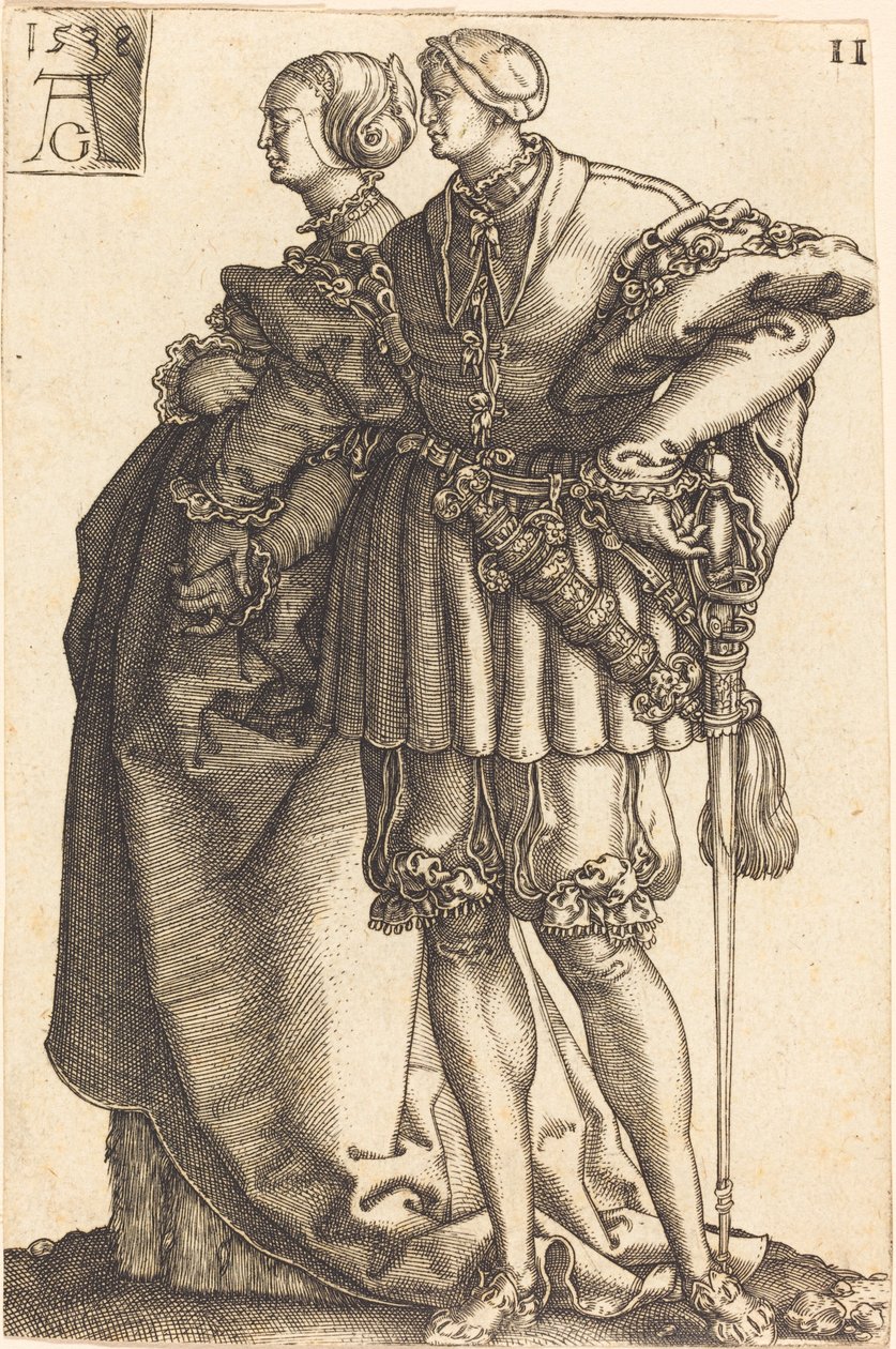 Store bryllupsdansere, 1538. av Heinrich Aldegrever